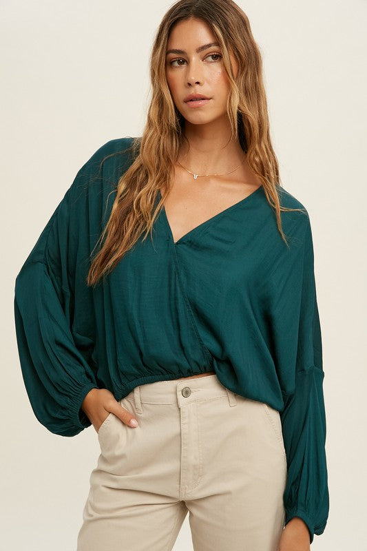 Shania Satin Blouse - Lilac&Lemon