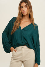 Shania Satin Blouse - Lilac&Lemon