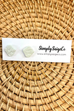 Simply Saige Imprinted Studs - Lilac&Lemon