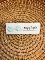 Simply Saige Imprinted Studs - Lilac&Lemon