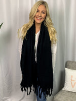 Black Tassel Scarf