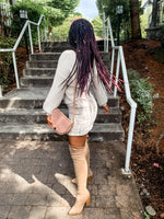 Ivory Plaid Skirt - Lilac&Lemon