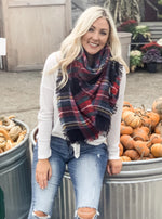 Red & Green Blanket Scarf