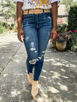 Eunina Bella Medium Wash Distressed Skinny Jeans - Lilac&Lemon