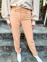 Taupe Straight Leg Pant - Lilac&Lemon