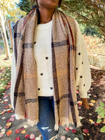 Brown Plaid Scarf - Lilac&Lemon