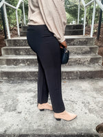 Taupe Straight Leg Pant - Lilac&Lemon