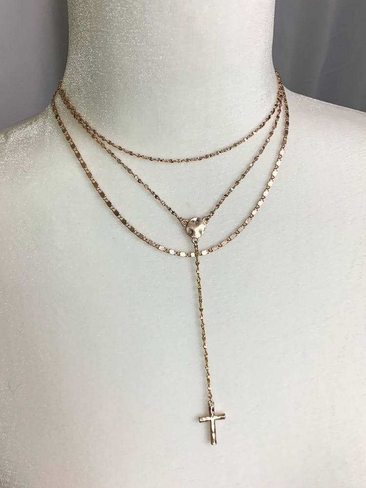 Layered Cross Necklace