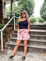 High Waisted Lavender Shorts - Lilac&Lemon