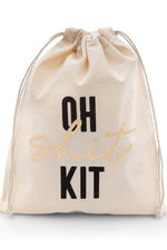 Oh Shit Kit - Hangover Drawstring Gift Bag - Lilac&Lemon