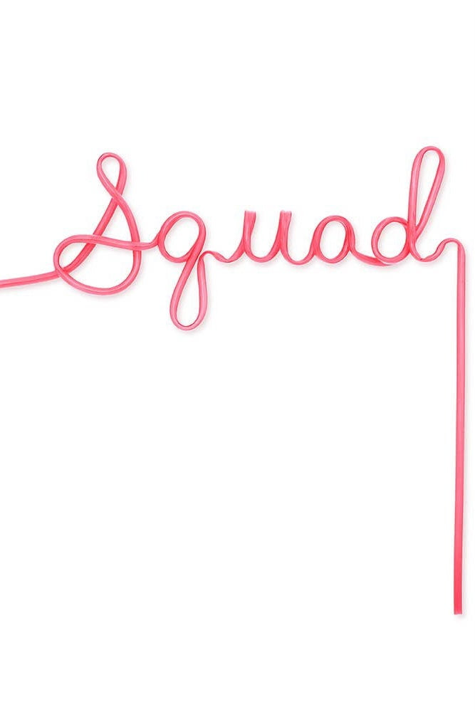 Bachelorette Party Silly Straw - Squad - Lilac&Lemon