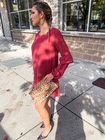 Striped Red Shift Dress - Lilac&Lemon