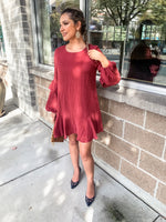 Striped Red Shift Dress - Lilac&Lemon