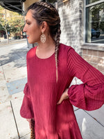 Striped Red Shift Dress - Lilac&Lemon