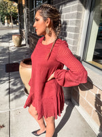 Striped Red Shift Dress - Lilac&Lemon