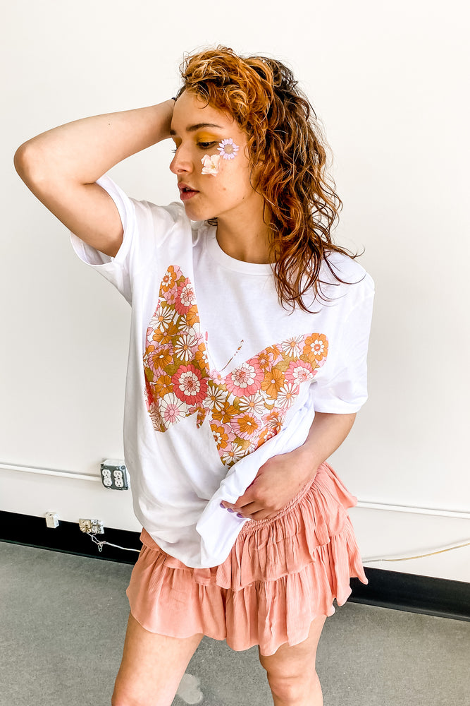 Butterfly Graphic Tee - Lilac&Lemon