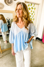 Lina Babydoll Top - Lilac&Lemon