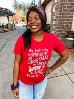 Spread Christmas Cheer Graphic Tee - Lilac&Lemon