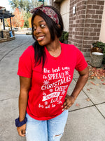 Spread Christmas Cheer Graphic Tee - Lilac&Lemon