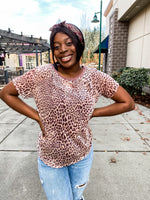 Mauve Burnout Leopard Print Top - Lilac&Lemon