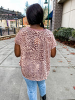 Mauve Burnout Leopard Print Top - Lilac&Lemon