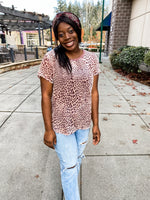 Mauve Burnout Leopard Print Top - Lilac&Lemon