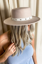 Lillian Rhinestone Boater Hat - Lilac&Lemon