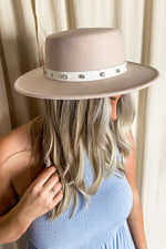 Lillian Rhinestone Boater Hat