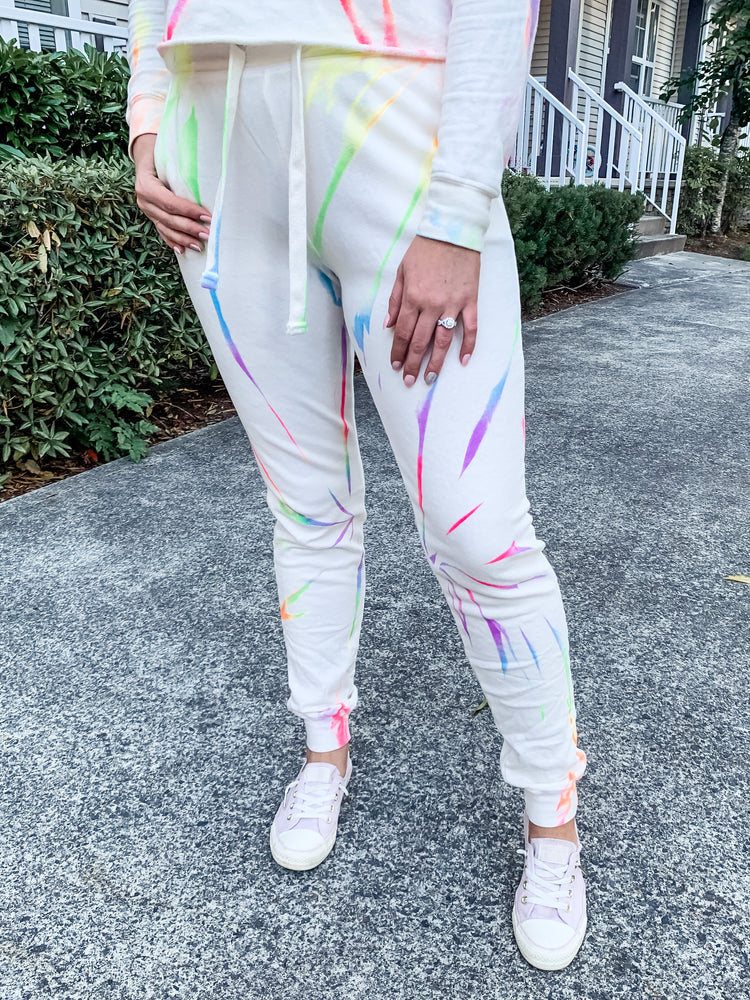 Neon Tie Dye Joggers - Lilac&Lemon