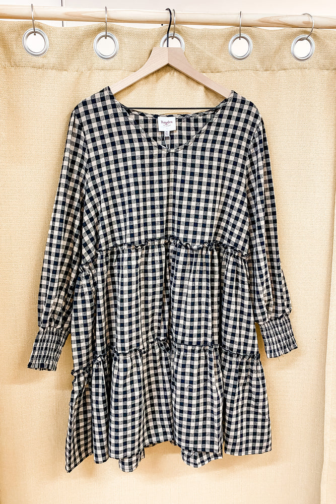 Plus Rachel Plaid Dress - Lilac&Lemon