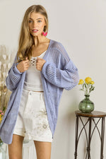 Lennon Lightweight Cardigan - Lilac&Lemon