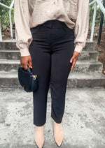 Black Straight Leg Pant - Lilac&Lemon