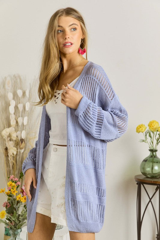 Lennon Lightweight Cardigan - Lilac&Lemon