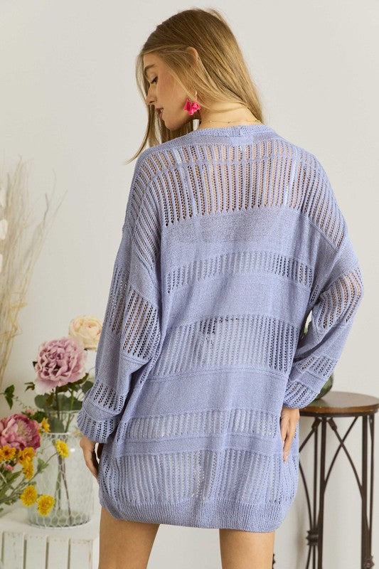 Lennon Lightweight Cardigan - Lilac&Lemon