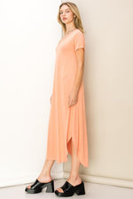 Grace T-Shirt Dress Peach - Lilac&Lemon
