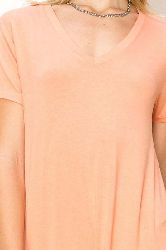Grace T-Shirt Dress Peach - Lilac&Lemon