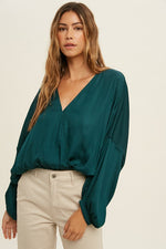 Shania Satin Blouse - Lilac&Lemon