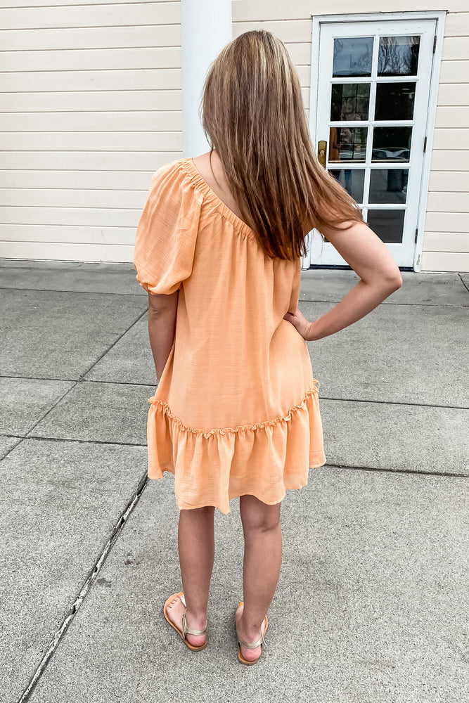 Creamsicle One Shoulder Dress - Lilac&Lemon