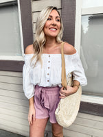 High Waisted Lavender Shorts - Lilac&Lemon