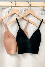 Ribbed Bralette Black - Lilac&Lemon