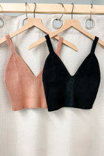 Plus Ribbed Bralette Black - Lilac&Lemon